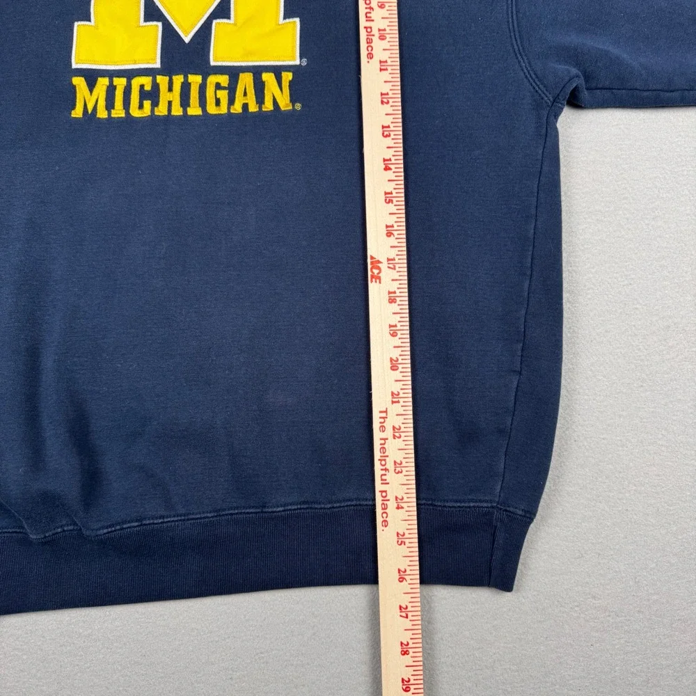 Vintage Champs Michigan Wolverines Sweatshirt Mens Medium Navy Blue Crewneck M - Picture 6 of 8